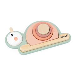 Empilable Sensoriel Escargot Sweet Cocoon - 6 Pièces en Bois FSC à Empiler - 4 Blocs Sensoriels - Jeu d'Éveil - Dès 12 Mois  - vertbaudet enfant