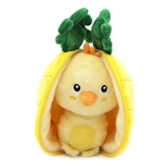 Jouet-Peluche Flipetz Poussin Ananas - LESDEG - LES DEGLINGOS - Réversible - Jaune - Pour Enfant