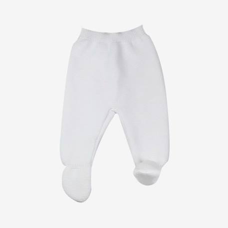 Bébé-Pantalon layette bébé - TROIS KILOS SEPT - Blanc - Taille standard - 100% coton doux