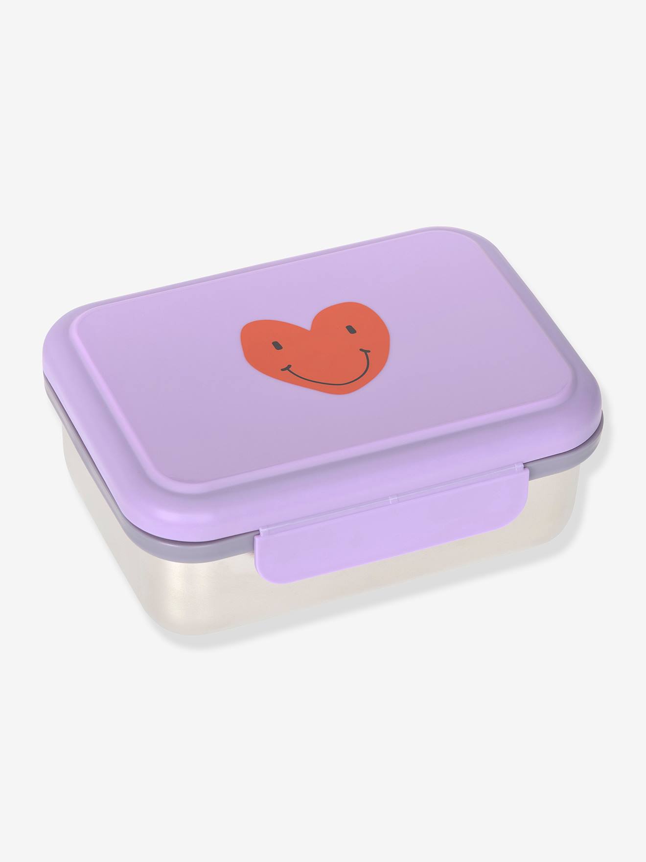 Boîte à goûter LÄSSIG en inox mauve