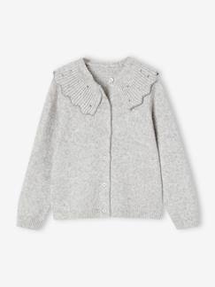 -Gilet de fêtes col à strass fille