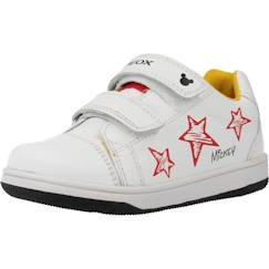 -Basket Cuir Geox Enfant New Flick - GEOX - 125847 - Scratch - Blanc - Mixte