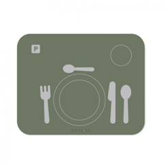 Linge de maison et décoration-Décoration-Set de table enfant LEARNING TABLE SETTING OLIVE