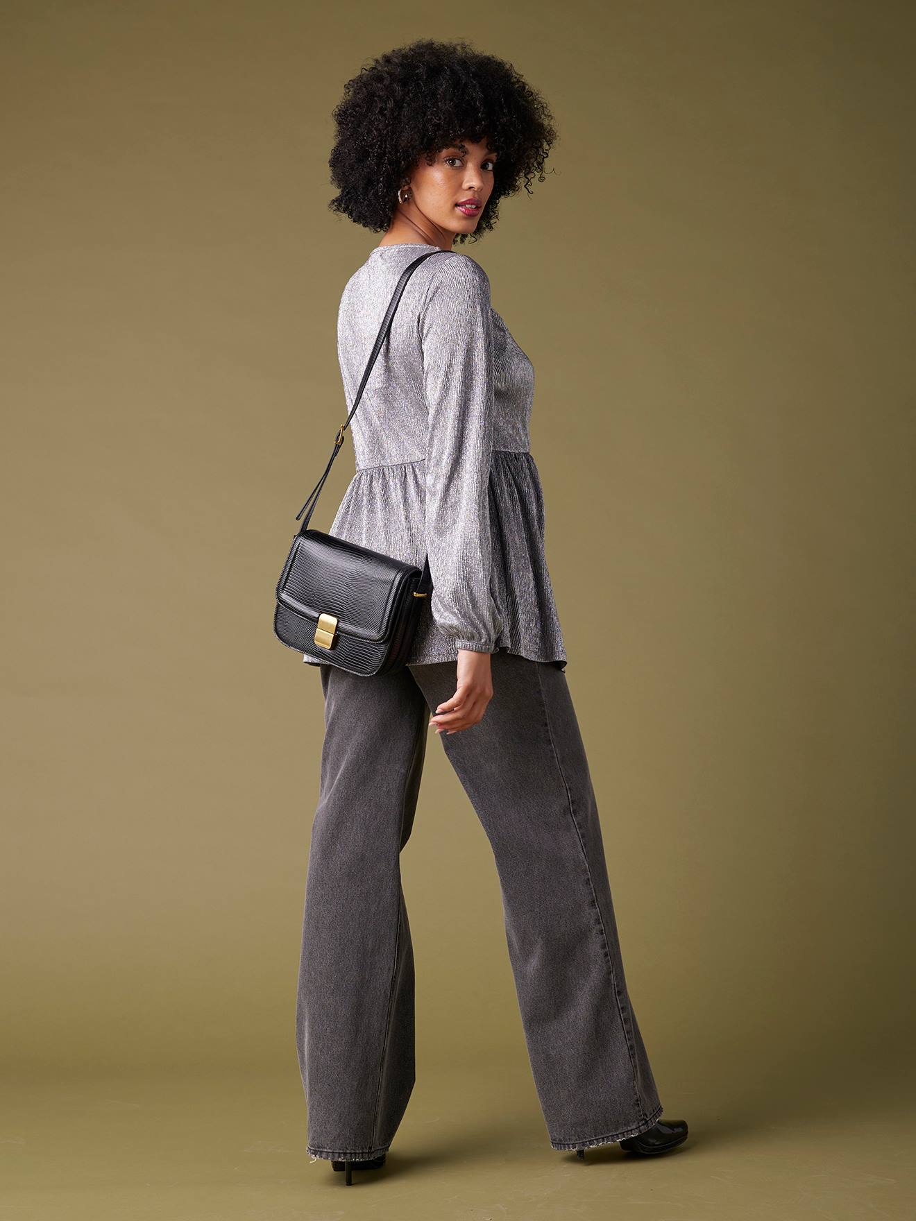 Tee-shirt blouse de fête grossesse argent