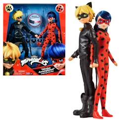 Jouet-Pack de 2 Poupées mannequin 26 cm Miraculous Ladybug - Revivez les aventures de Ladybug et Chat Noir