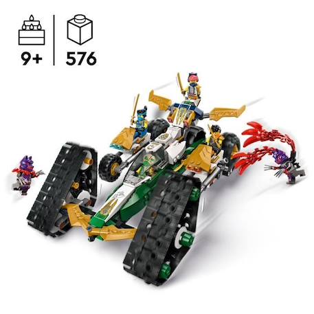 LEGO® NINJAGO® 71820 Le véhicule combiné de l’équipe des ninjas - Planeur, bolide ou motos NOIR 2 - vertbaudet enfant 