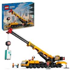 Jouet-LEGO® City 60409 La grue de chantier mobile jaune, set de construction cadeau pour enfants