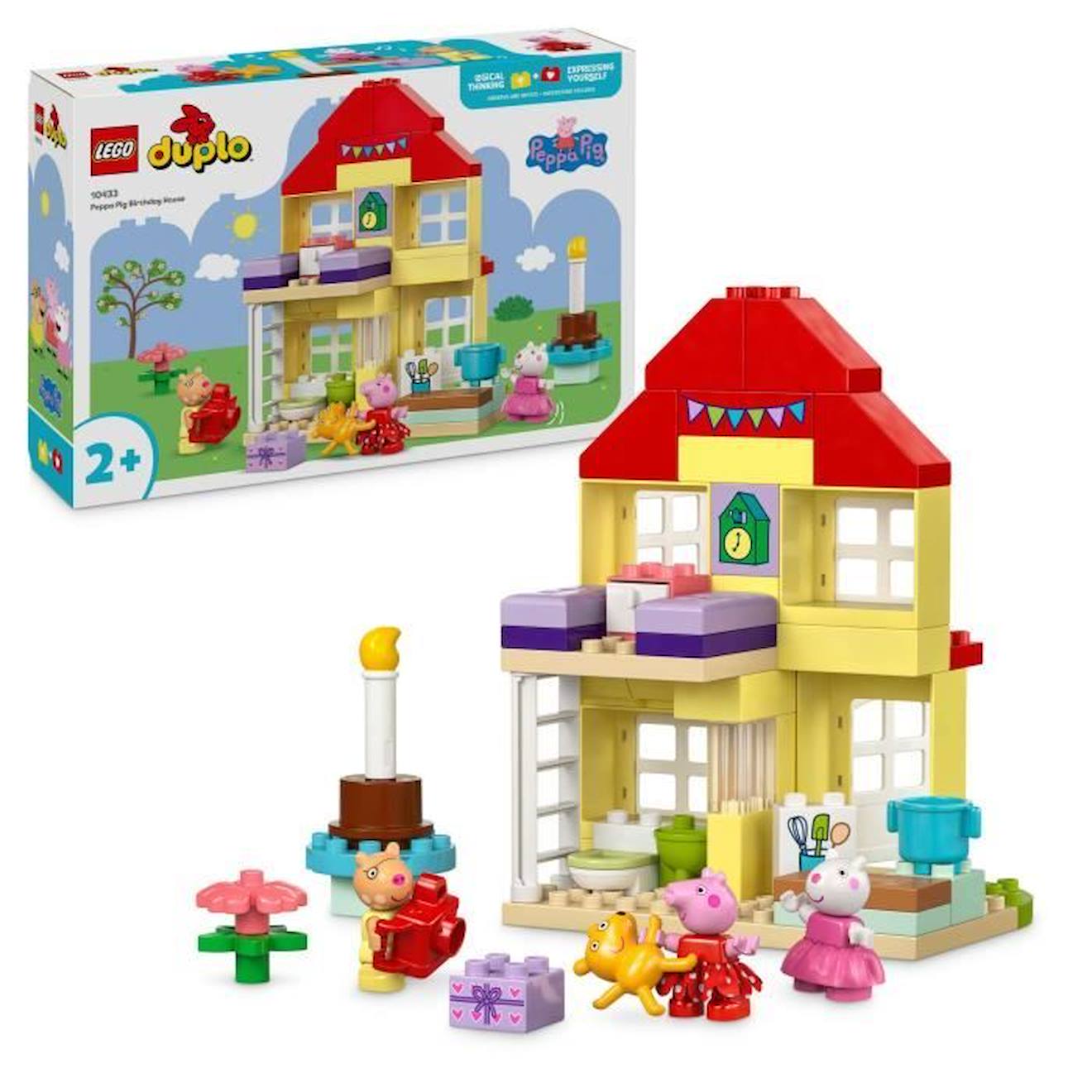 LEGO DUPLO 10433 La fete d anniversaire chez Peppa Pig Jouet a Construire des 2 Ans rose Lego