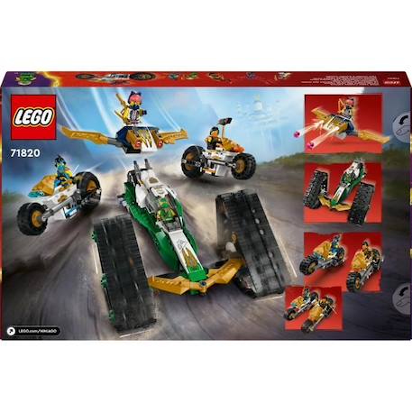 LEGO® NINJAGO® 71820 Le véhicule combiné de l’équipe des ninjas - Planeur, bolide ou motos NOIR 6 - vertbaudet enfant 