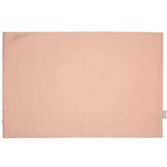 -Taie d'oreiller en lin lavé réversible 50x70cm - Sevira Kids - Pêche/Rose - Hypoallergénique et antibactérien