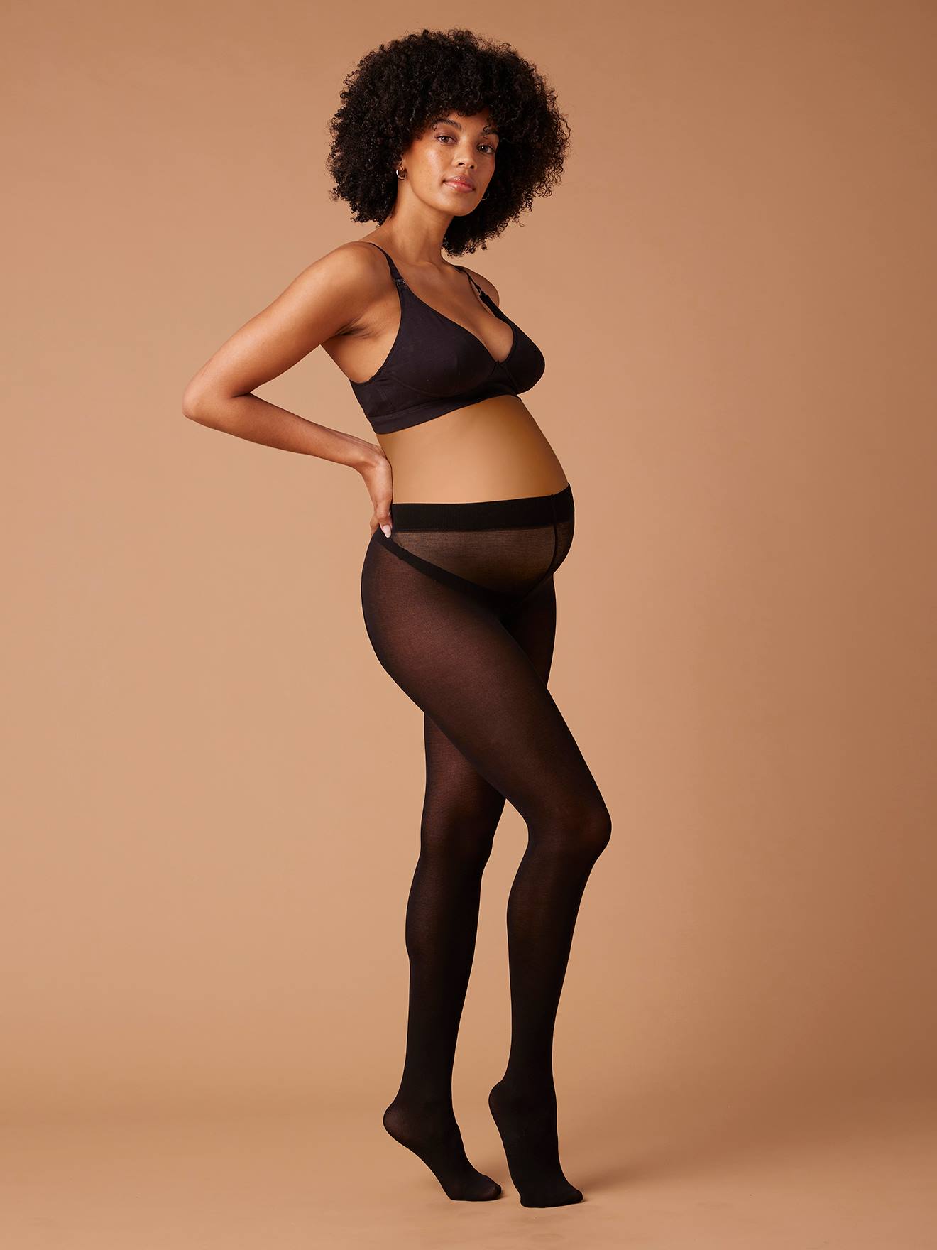 Collant de grossesse chaud noir