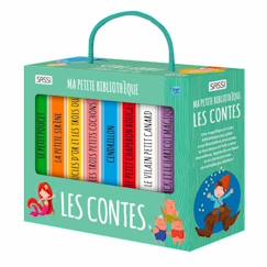 -Coffret de 8 livres - Sassi - Ma petite bibliothèque - Contes illustrés - Éco-durable - À partir de 2 ans