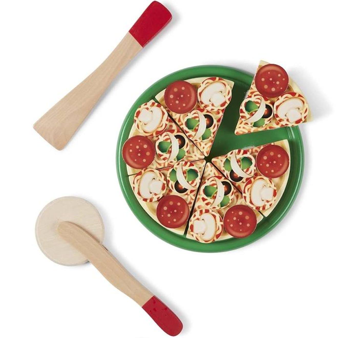 Jeu d imitation MELISSA DOUG Pizza En Bois Bois Beige A partir de 3 ans beige Melissa Doug