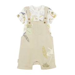 Ensemble salopette bébé en lin et t-shirt Zagora  - vertbaudet enfant