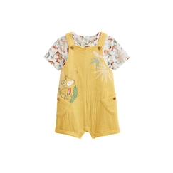 Ensemble salopette bébé en gaze de coton et t-shirt Petit Envahisseur  - vertbaudet enfant