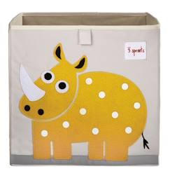 -Cube de rangement - 3 SPROUTS - Rhinocéros - Multicolore - 33x33x33 cm - Enfant