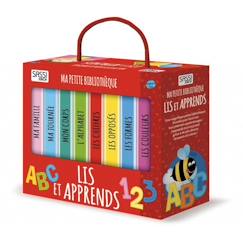 -Lot de 8 livres - SassiJunior - Ma Petite Bibliothèque 'Lis et Apprends' - Multicolore - Écologique - Dès 2 ans