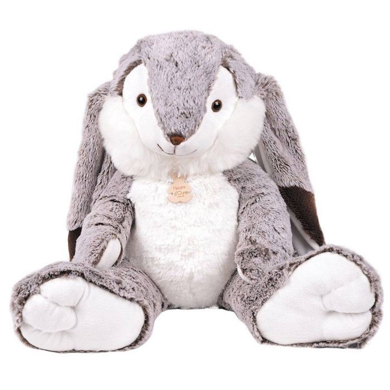 HISTOIRE D'OURS - Peluche - Histoire D'ours - Lapin Marius 50 Cm - Mixte - Gris Gris