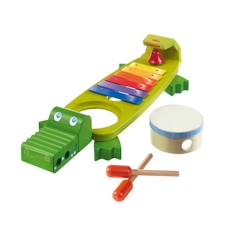 Jouet-Jouet musical Crocodile - HABA - Stimule l'éveil musical - Pour enfants de 3 ans et plus - Multicolore