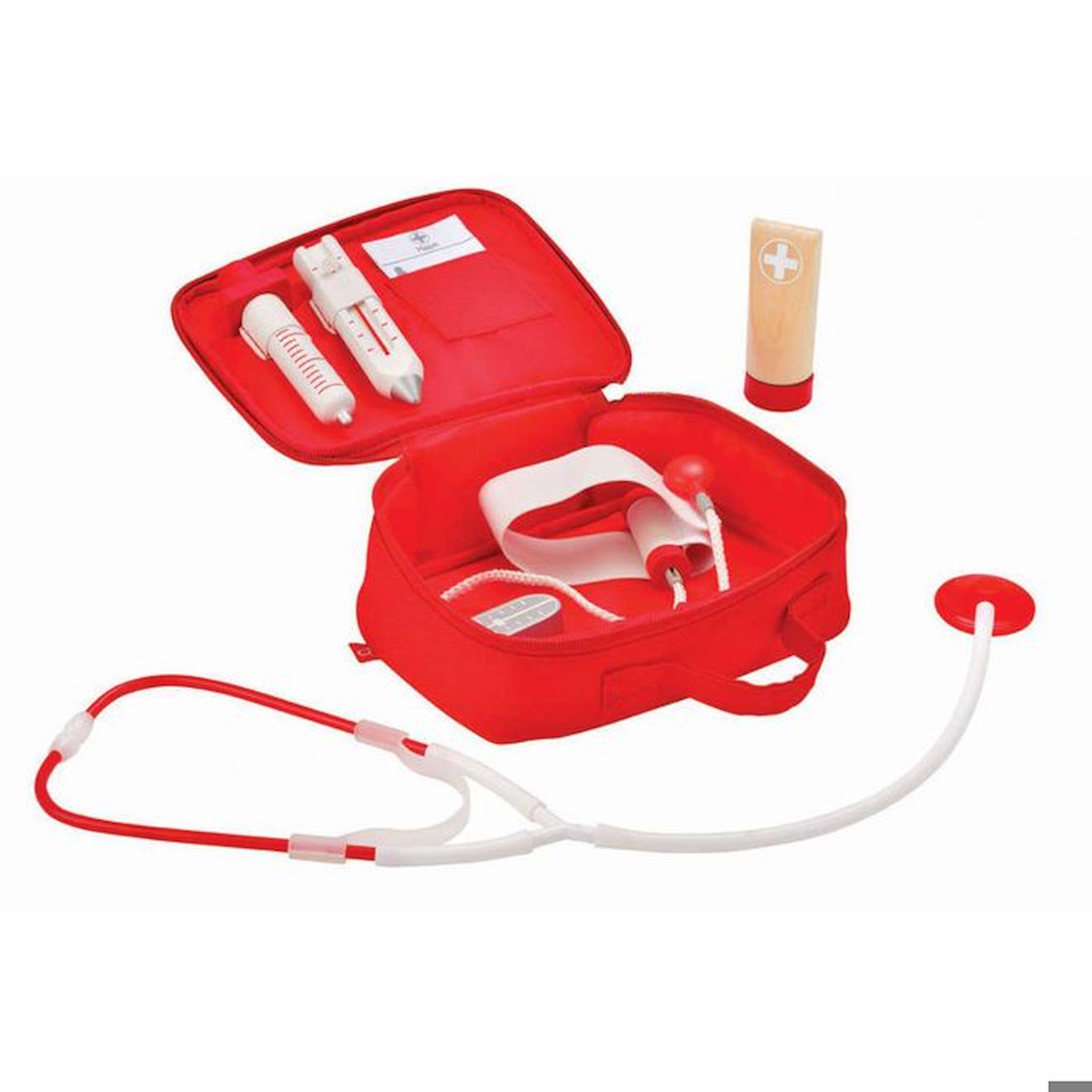 Mallette De Médecin - Hape - Doctor On Call - Mixte - A Partir De 3 Ans - Rouge Rouge