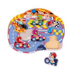 Jouet-Puzzle en bois - JANOD - Heureux Racing - 6 pièces - Multicolore - 3 ans et plus