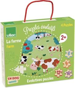 -Puzzle évolutif ferme - Vilac - 4 puzzles de 6 à 16 pièces