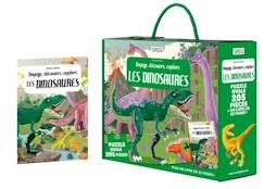 Jouet-Coffret Puzzle - Sassi Junior - Les dinosaures - 205 pièces - Livre 32 pages - Écologique