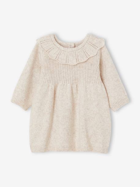 Bébé-Robe à collerette en tricot bébé