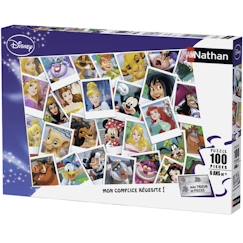 Jouet-Puzzle 100 pièces Disney - NATHAN - La grande famille - Dessins animés et BD - 36x26 cm