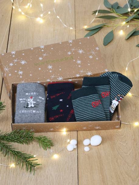 Garçon-Coffret de 3 paires de chaussettes Noël garçon