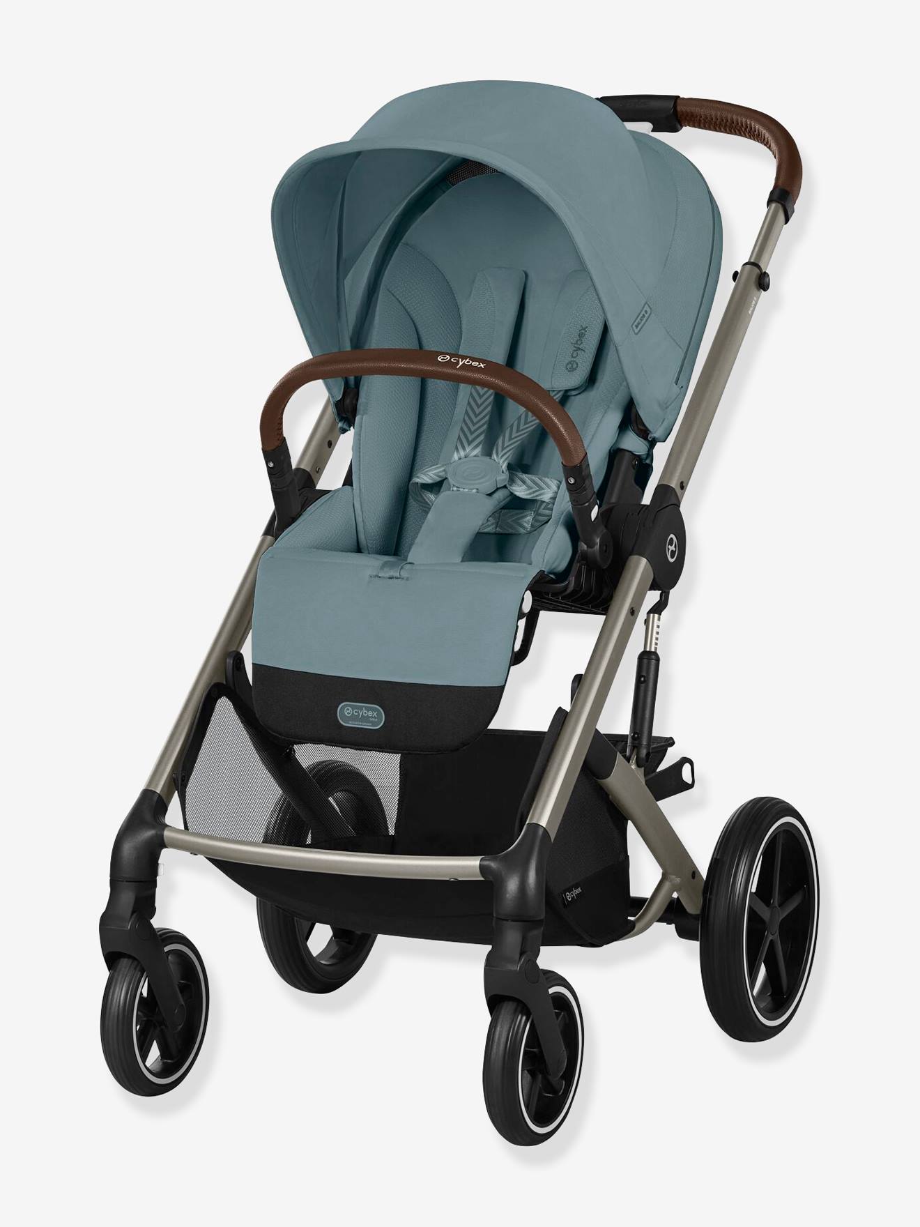 Poussette Tout-Terrain Balios S Lux 2024 - Châssis Noir et Siège Moon Black - CYBEX bleu