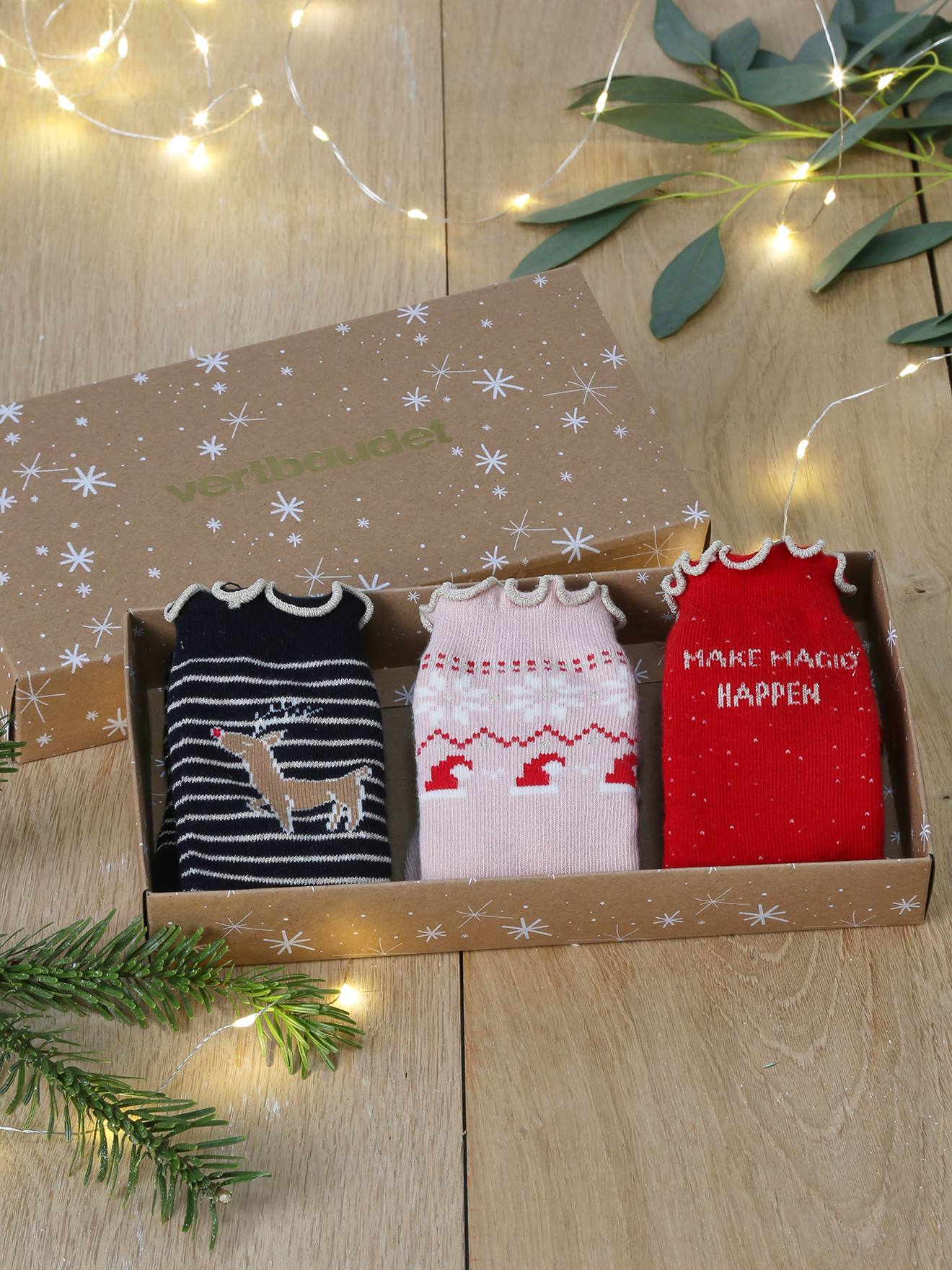 Coffret Noël Chaussettes Fille marine