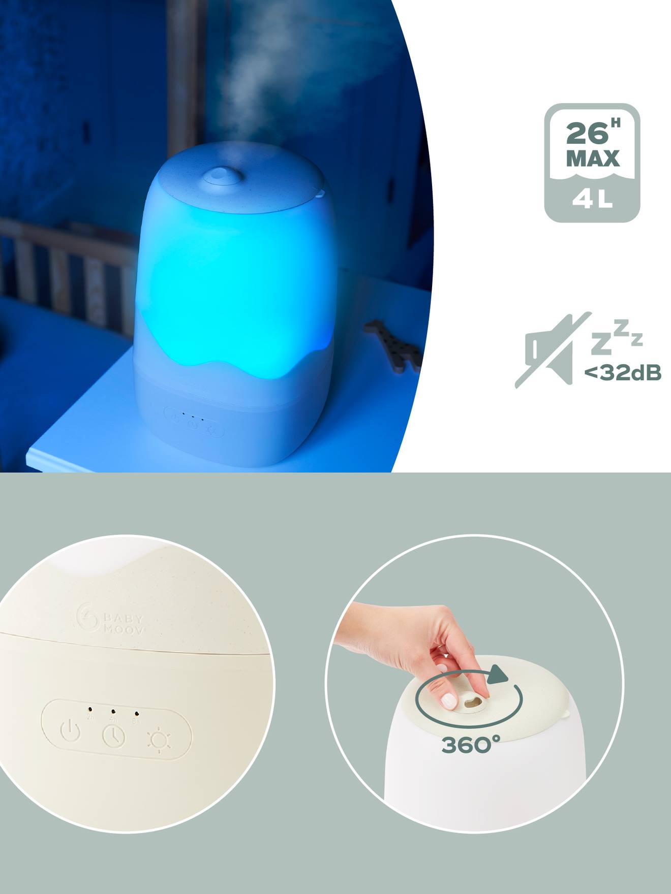 Humidificateur Wave beige (Babymoov) - Image 1