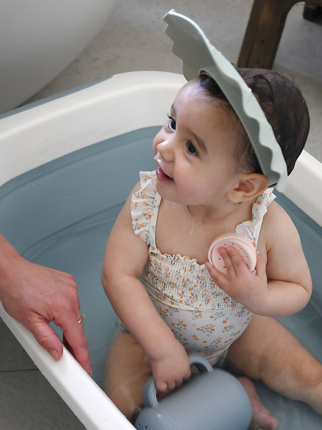 Visière de bain silicone vert