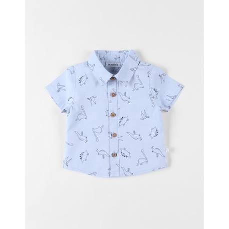 Bébé-Chemise chambray dinos à manches courtes