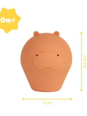 VERTBAUDET - Set De 4 Aspergeurs De Bain Sensoriels - Licorne, Ours, éléphant, Dinosaure - Silicone Souple, 9 Cm