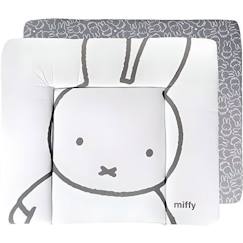 Puériculture-ROBA Matelas à Langer Doux miffy® - 85x75 cm - Revêtu de PU - Nettoyable - Blanc / Gris