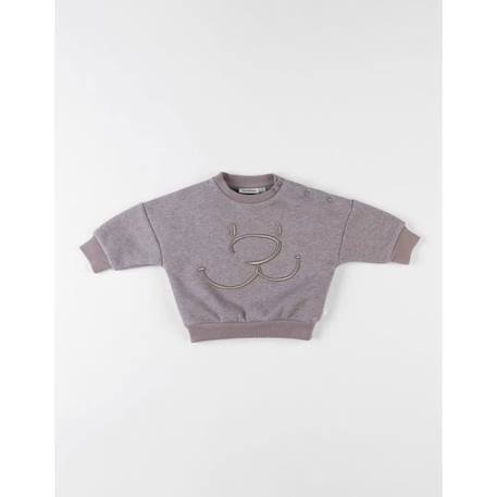 Bébé-Sweat sweatoloudoux Nouky, anthracite chiné