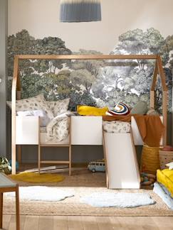 Chambre et rangement-Lit enfant cabane toboggan