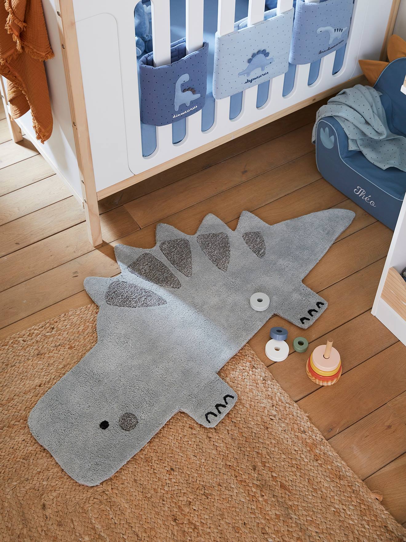 Tapis Dinosaure vert kaki