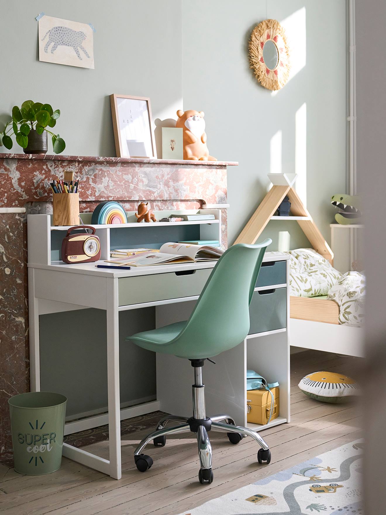 Bureau enfant SUPER COOL vert