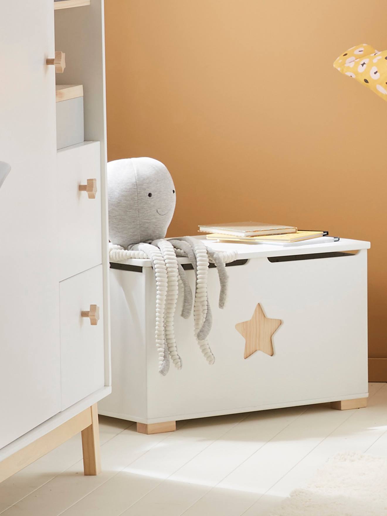 Coffre à jouets LIGNE GRANDE OURSE blanc / bois