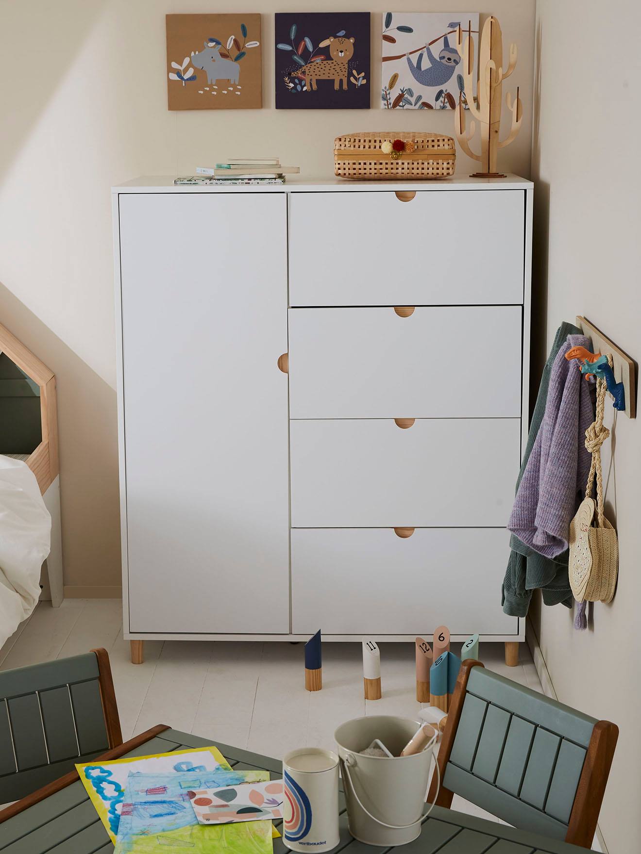 Commode penderie haute LIGNE SMILE blanc