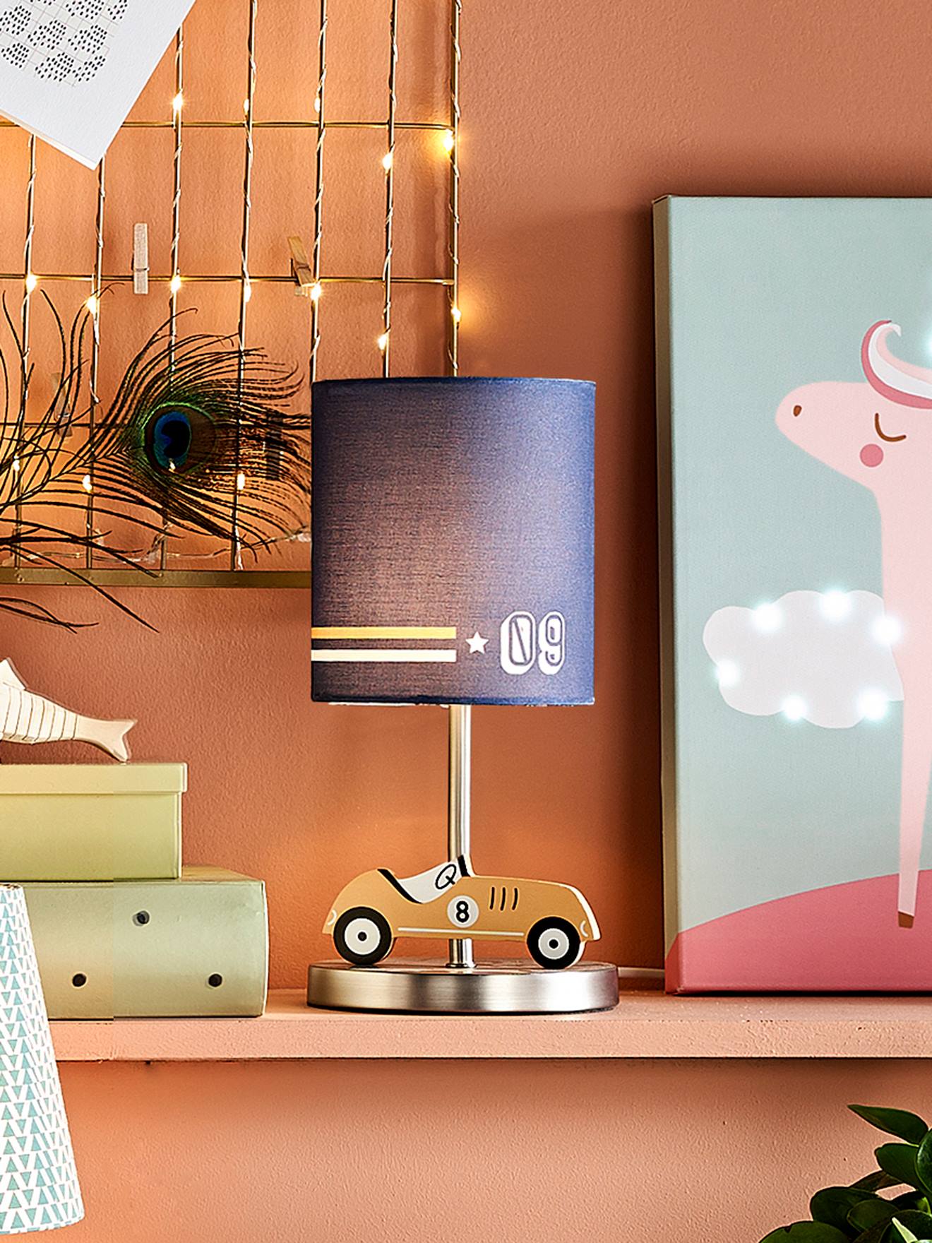 Lampe de chevet Bolide bleu