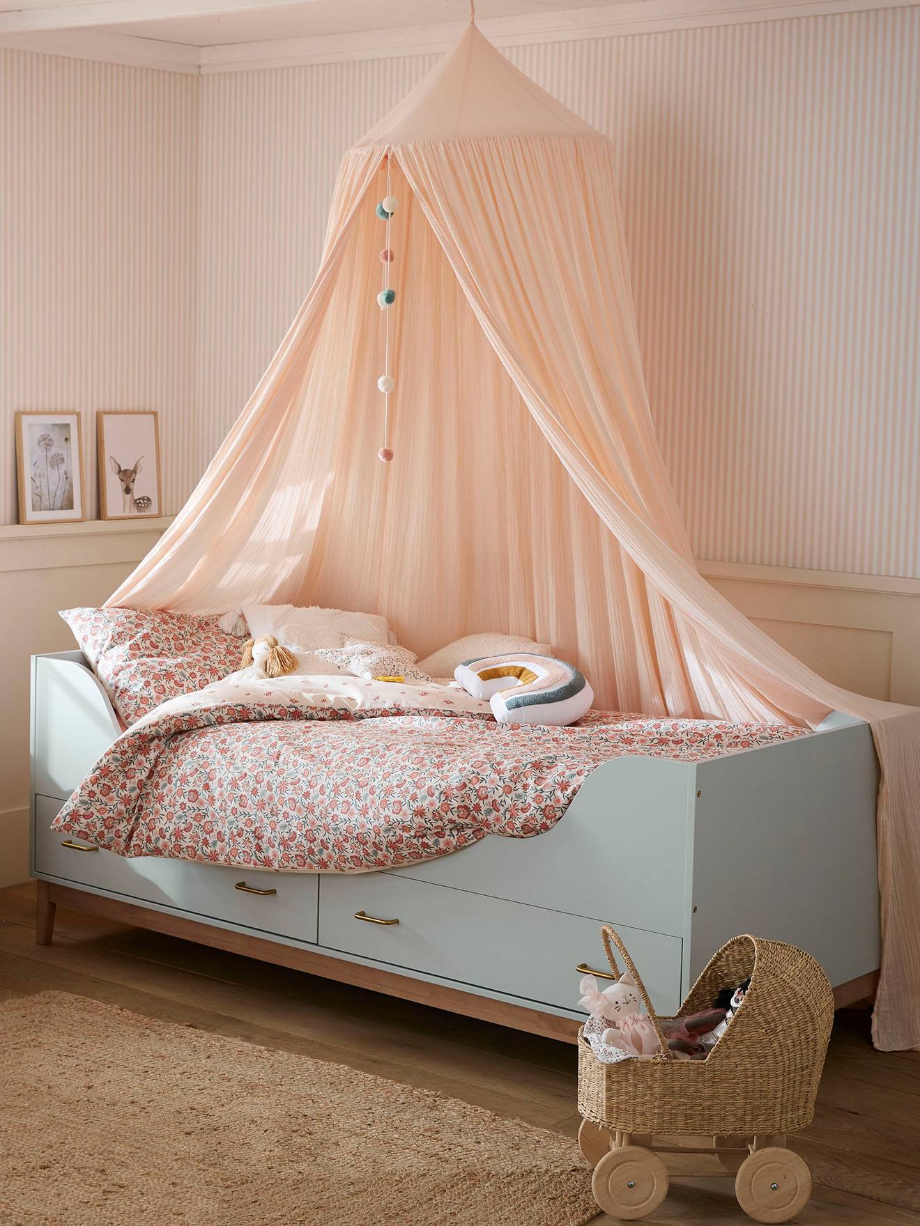Lit enfant LIGNE SIXTIES vert de gris