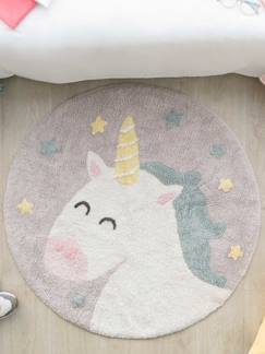 Linge de maison et décoration-Décoration-Tapis coton lavable Licorne Believe in yourself