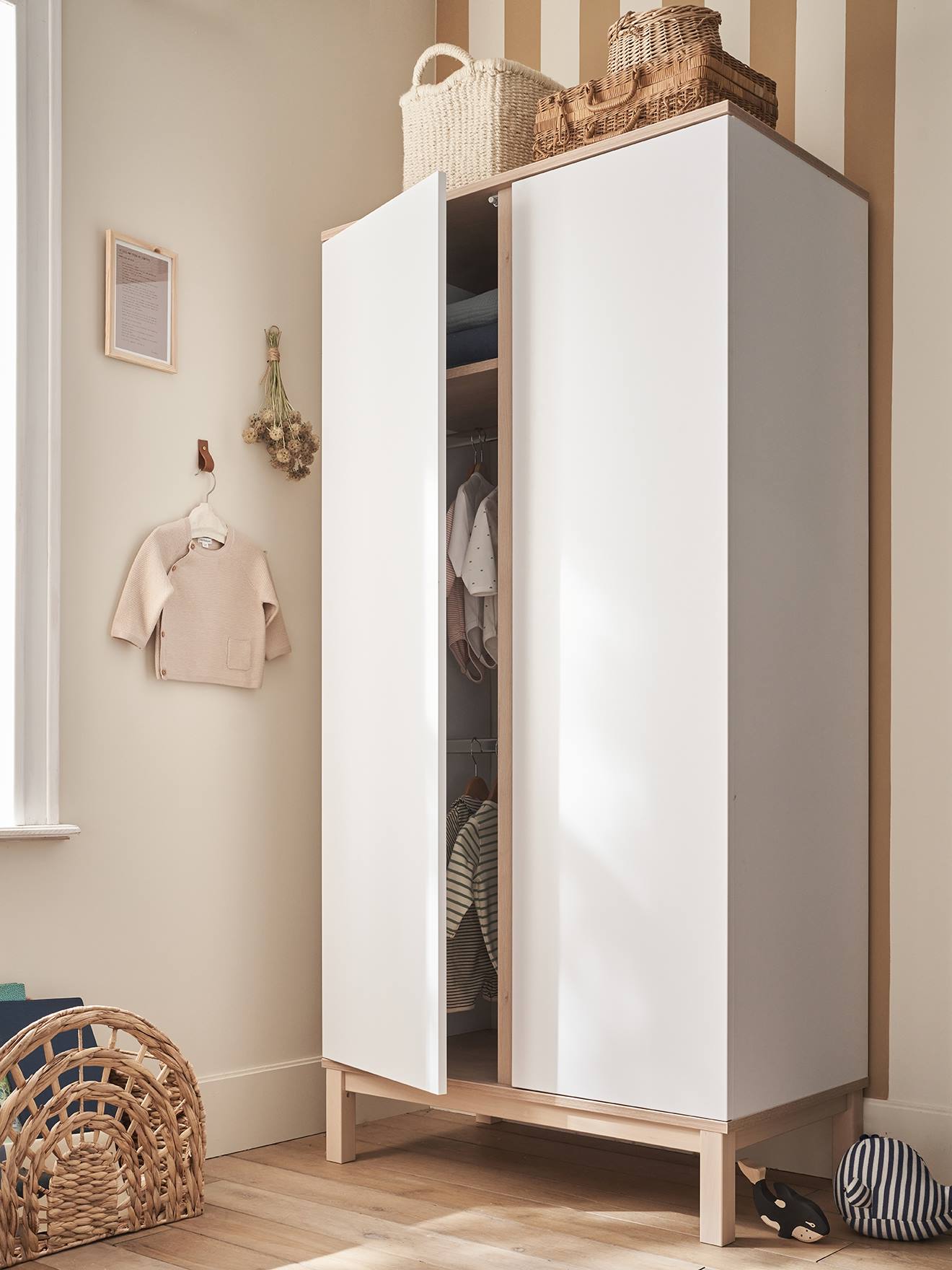Armoire 2 portes LIGNE COMETE blanc