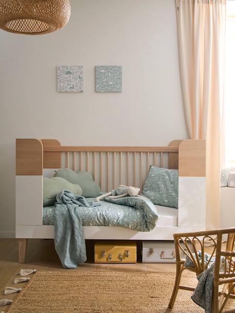 Vertbaudet - Lit Bébé évolutif 70x140cm MOKA blanc moyen