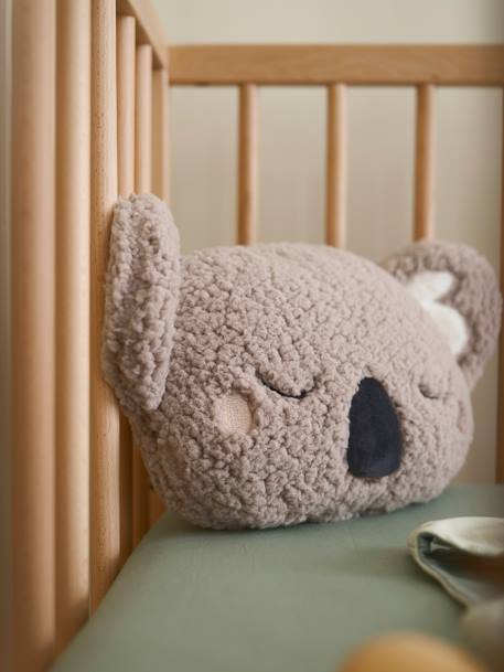 Vertbaudet - Coussin koala en sherpa gris