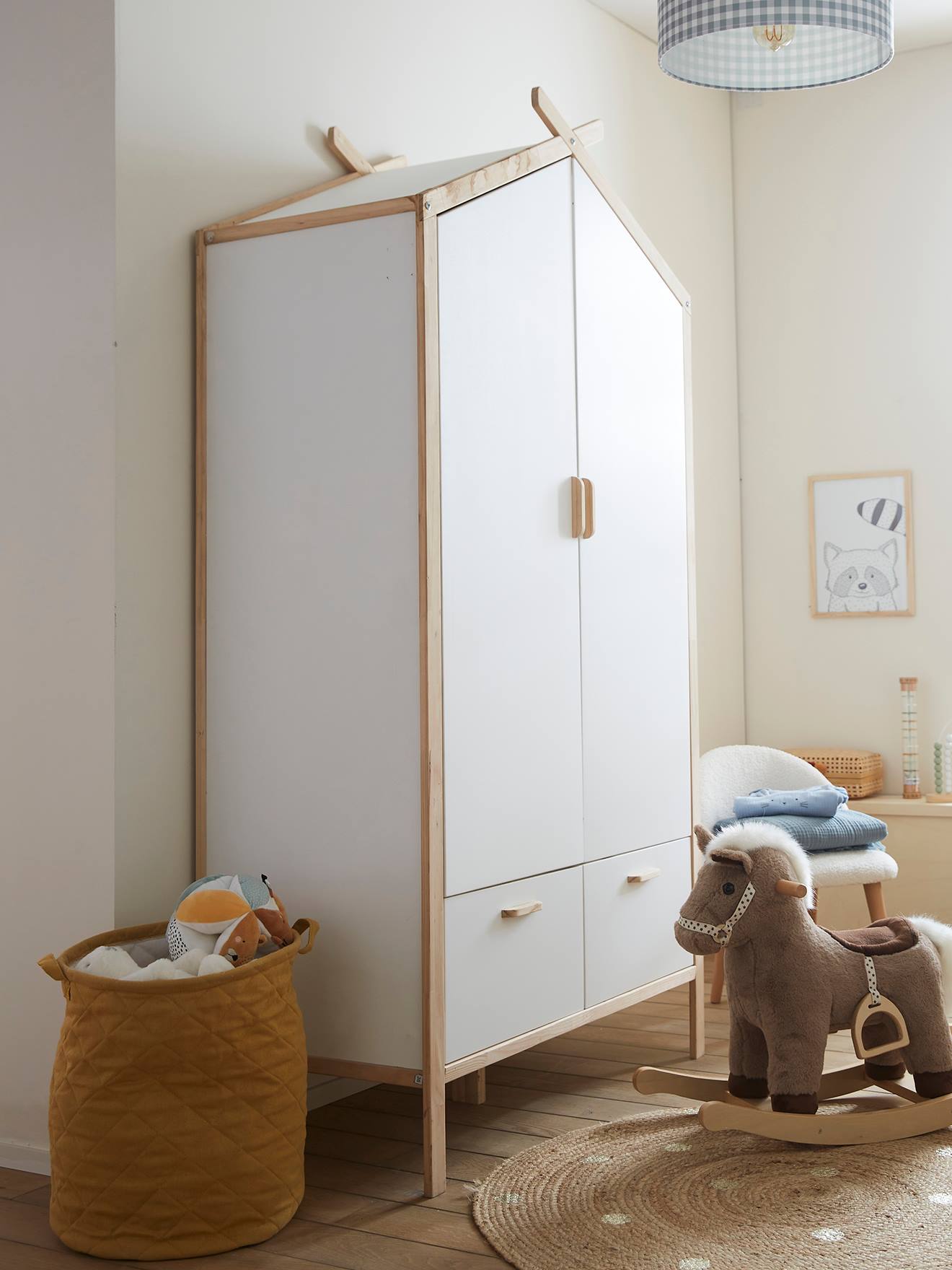 Armoire cabane ROBINSON blanc mate (Vertbaudet) - Image 1